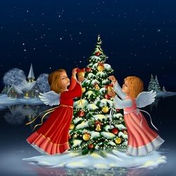 Jigsaw puzzle: Decorate the Christmas tree