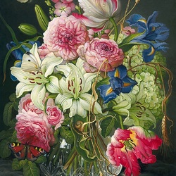 Jigsaw puzzle: Lilies and tulips