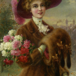 Jigsaw puzzle: Lady with carnations