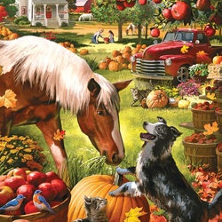 Jigsaw puzzle: Autumn farm
