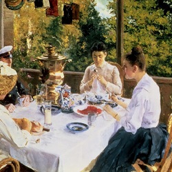 Jigsaw puzzle: At the tea table