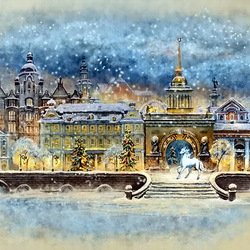 Jigsaw puzzle: Christmas in St. Petersburg