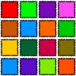 Jigsaw puzzle: Colored squares