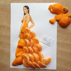 Jigsaw puzzle: Tangerine dress