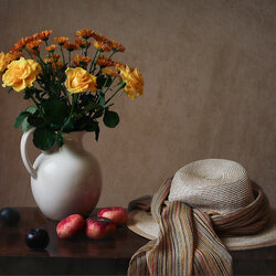 Jigsaw puzzle: still life with flowers