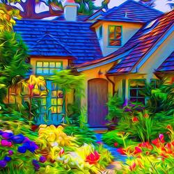 Jigsaw puzzle: Colorful garden