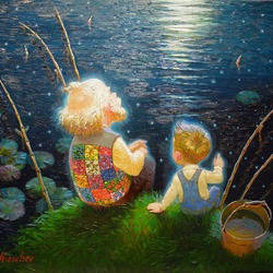 Jigsaw puzzle: Fishing in the moonlight