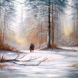 Jigsaw puzzle: Walk in the winter forest