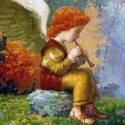 Jigsaw puzzle: Angel and flute