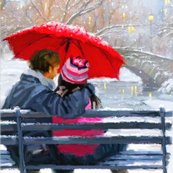 Jigsaw puzzle: Under the red umbrella