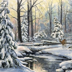 Jigsaw puzzle: In the snowy forest