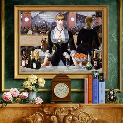 Jigsaw puzzle: Paintings in Pictures / Bar at the Folies Bergère