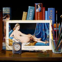 Jigsaw puzzle: Paintings in pictures / Big odalisque