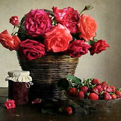 Jigsaw puzzle: Roses and berries
