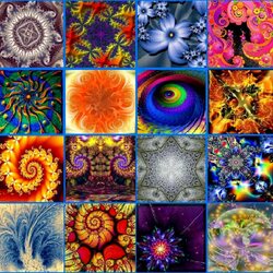Jigsaw puzzle: Collage of fractals