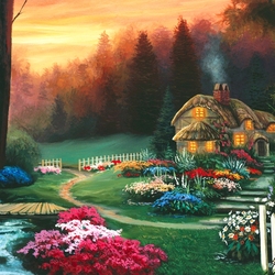 Jigsaw puzzle: House by the forest