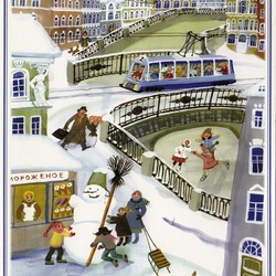 Jigsaw puzzle: Winter in the city