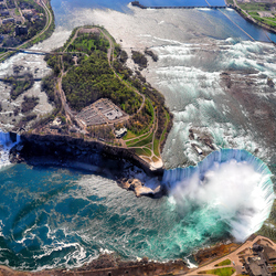 Jigsaw puzzle: Niagara Falls from above