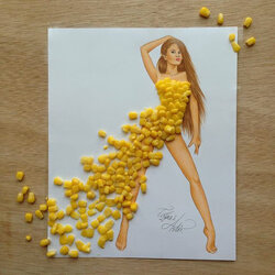 Jigsaw puzzle: Corn dress