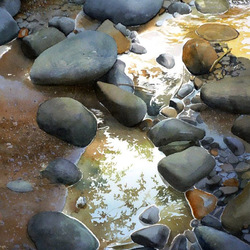 Jigsaw puzzle: Water and stones