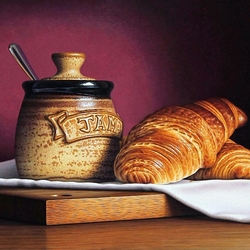 Jigsaw puzzle: Still life with croissants
