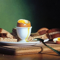 Jigsaw puzzle: Egg and bread