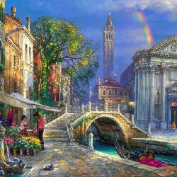 Jigsaw puzzle: Rainbow over Venice