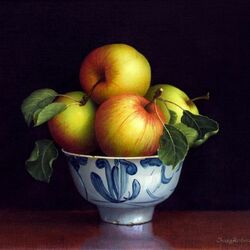 Jigsaw puzzle: Vase with apples