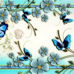 Jigsaw puzzle: Butterflies in flowers