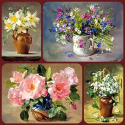 Jigsaw puzzle: Bouquets in a set