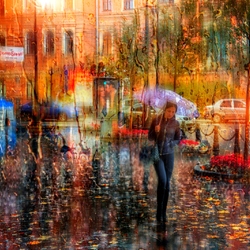 Jigsaw puzzle: Rain in the city