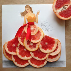 Jigsaw puzzle: Grapefruit dress