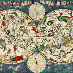 Jigsaw puzzle: Atlas of the starry sky of the 17th century