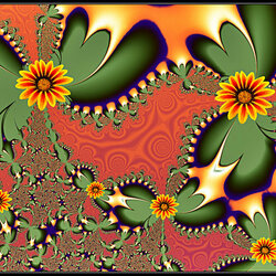 Jigsaw puzzle: Flower fractal