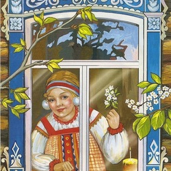 Jigsaw puzzle: Easter at the window