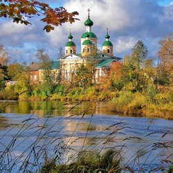 Jigsaw puzzle: View of the Cathedral in Olonets