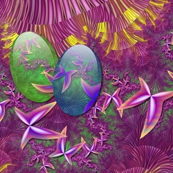 Jigsaw puzzle: Easter fractal