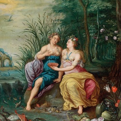 Jigsaw puzzle:  Allegory of water and earth