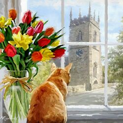 Jigsaw puzzle: Cat on the window