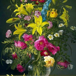 Jigsaw puzzle: Bouquet with lilies
