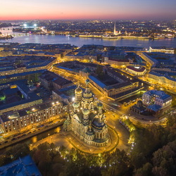 Jigsaw puzzle: Sunset over Petersburg