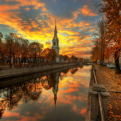 Jigsaw puzzle: Golden Autumn on the Kryukov Canal