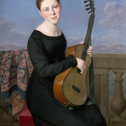 Jigsaw puzzle: Lady with guitar