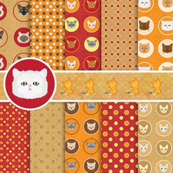 Jigsaw puzzle: Pattern with cats