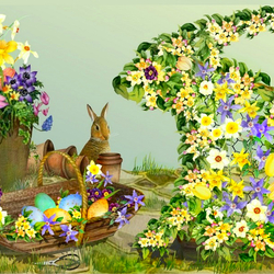 Jigsaw puzzle: Easter in the garden