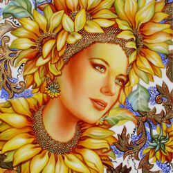 Jigsaw puzzle: Sunflower wreath
