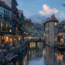 Jigsaw puzzle: Evening in Annecy
