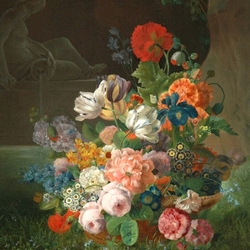 Jigsaw puzzle: Bouquet in a basket