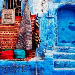 Jigsaw puzzle: Blue city in Morocco