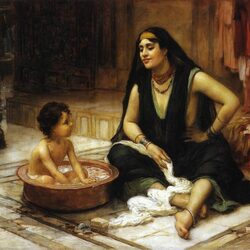 Jigsaw puzzle: Concubine with a child